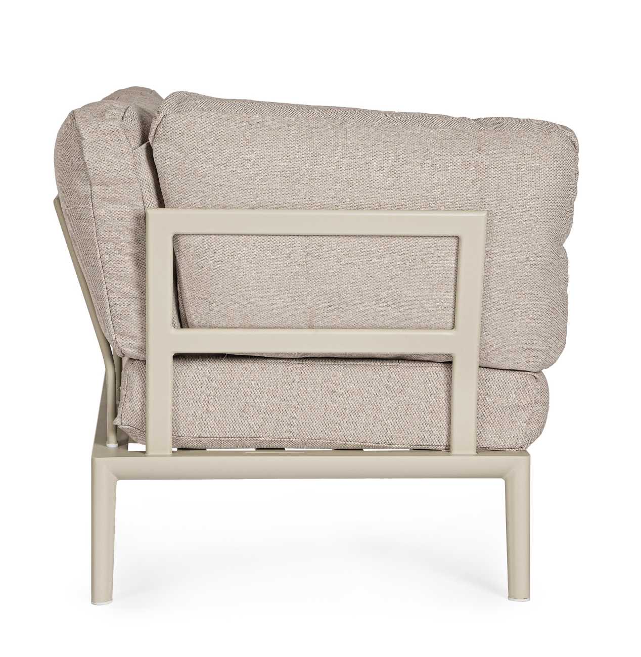 Gartenmodulsofa Gerald aus Aluminium Eck-Element, Pelikan