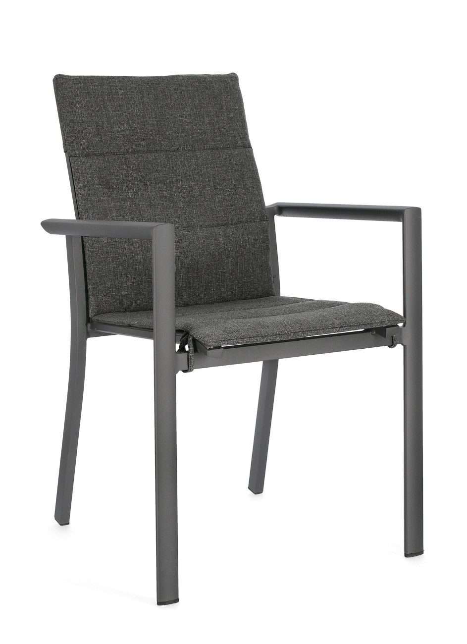 Auflage für Gartenstuhl Konnor, Dunkelgrau