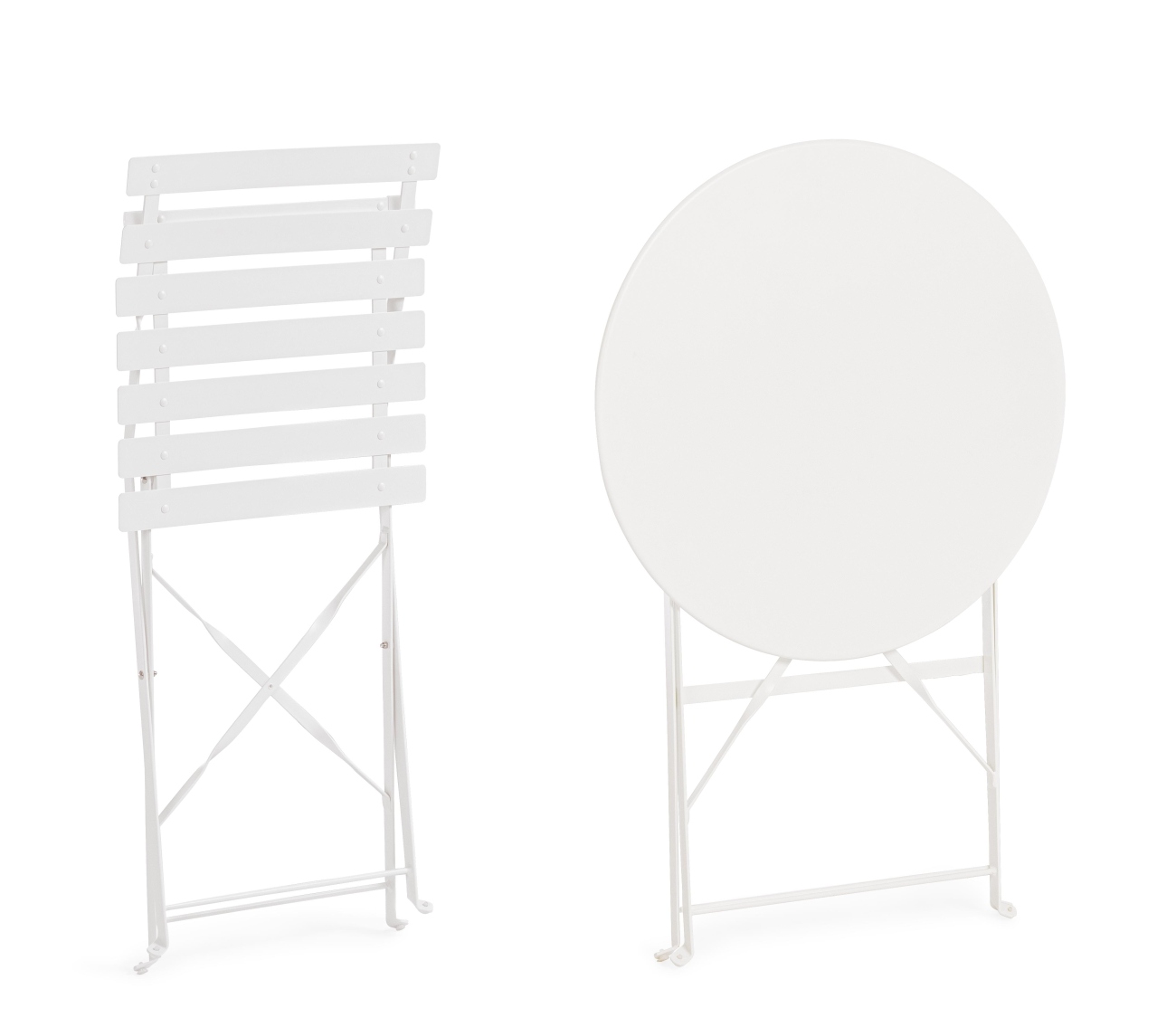 Garten-Set Austin, Stühle & Tisch, Weiß