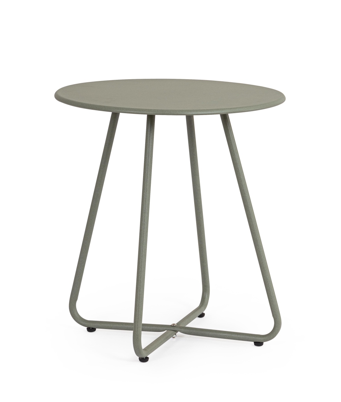 Gartenbeistelltisch Jable aus Metall Ø 45 cm, Grün Gartenbeistelltisch Jable aus Metall Ø 45 cm, Grün
