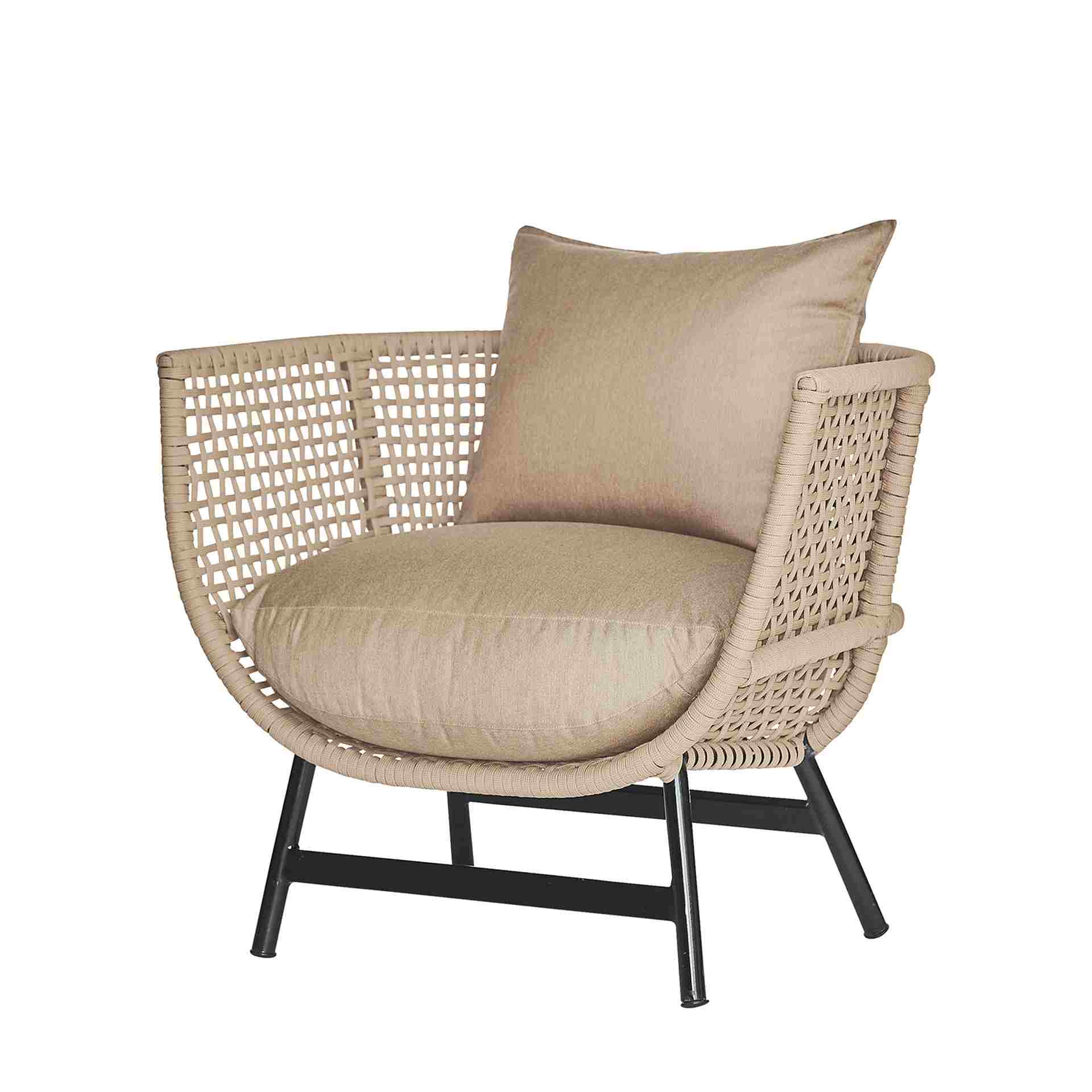 Loungesessel Suka aus Aluminium, Taupe