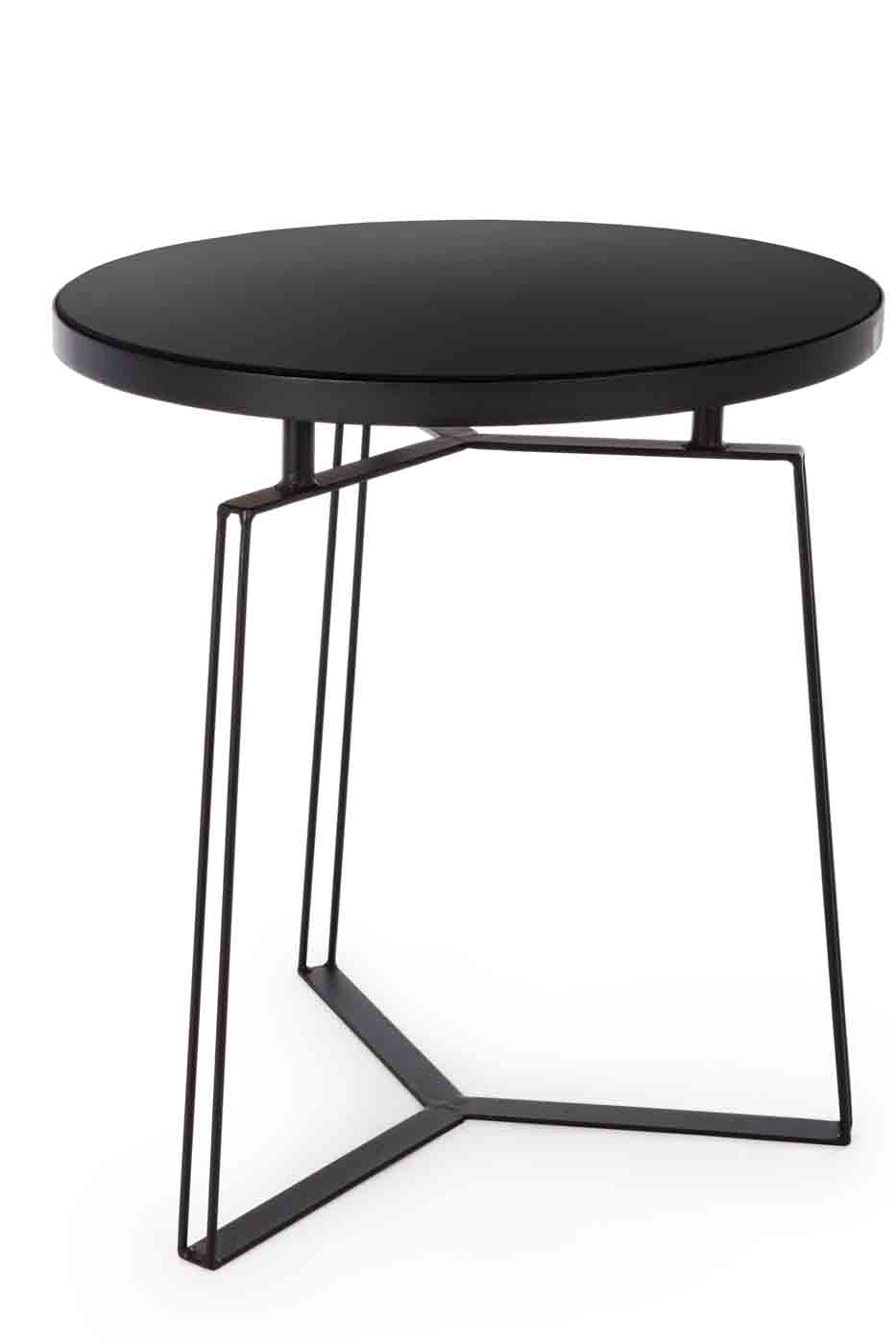 Beistelltisch Zaira aus Stahl mit Glasplatte, Ø 50 cm Beistelltisch Zaira aus Stahl mit Glasplatte, Ø 50 cm