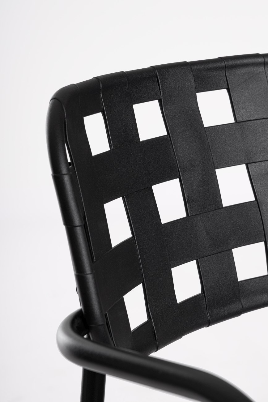 Gartenstuhl Clover mit Armlehne, Schwarz