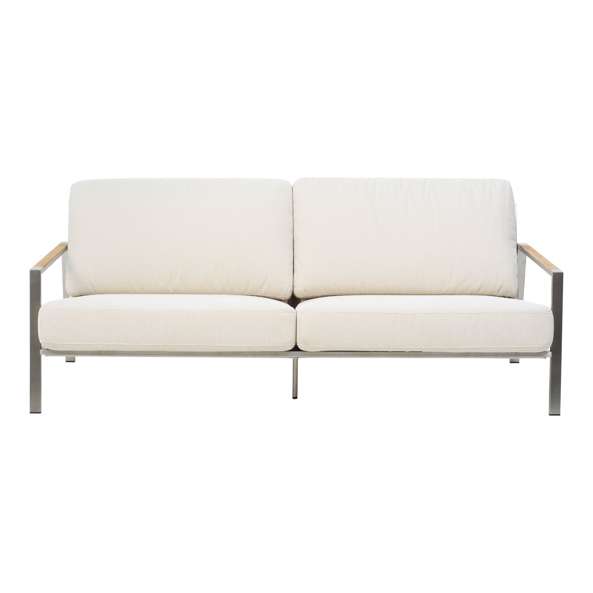 Gartensofa Naos 2,5-Sitzer, Edelstahl & Outdoor-Stoff, Dot Beige