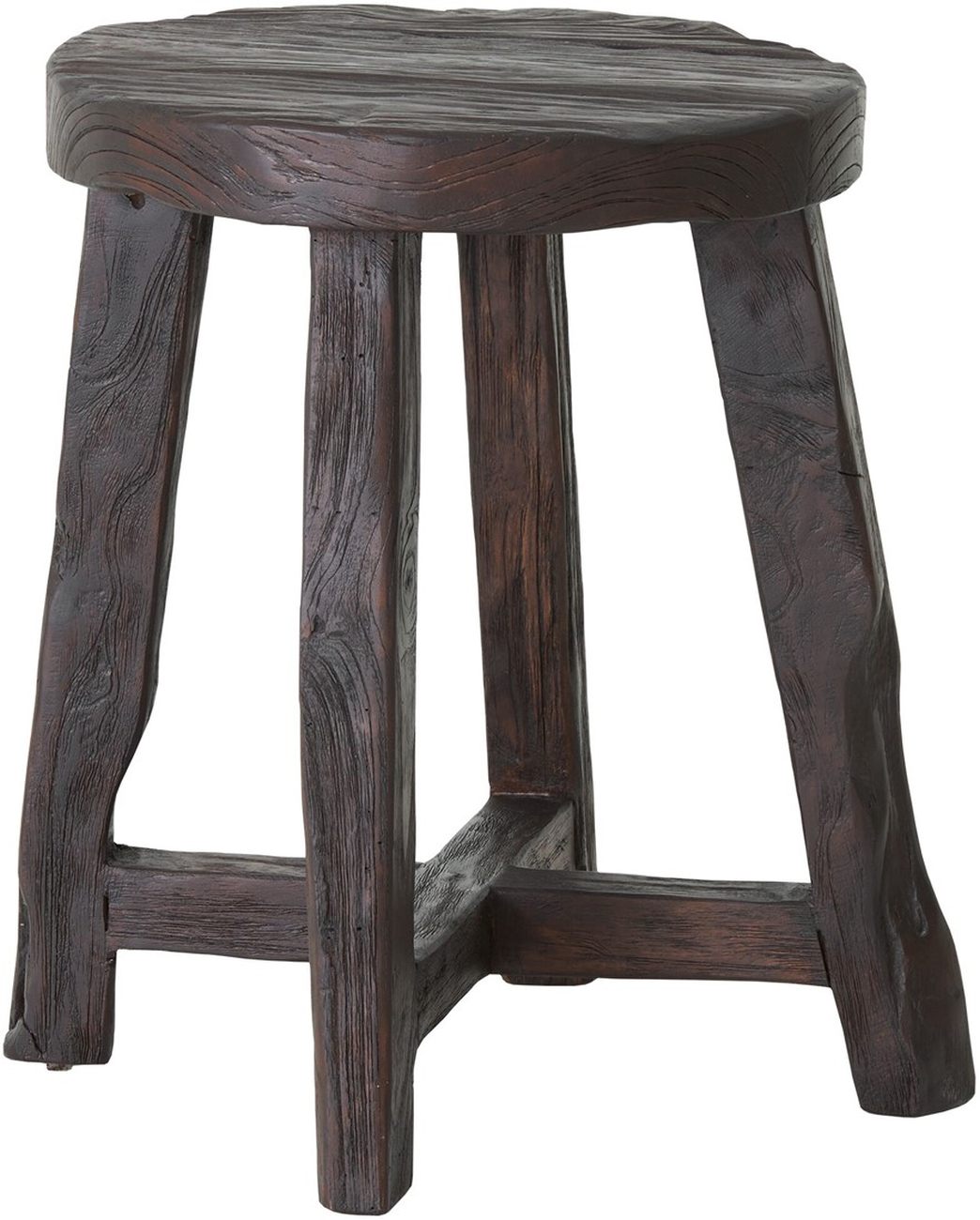 Hocker Gio aus Teakholz, Dunkelbraun Hocker Gio aus Teakholz, Dunkelbraun