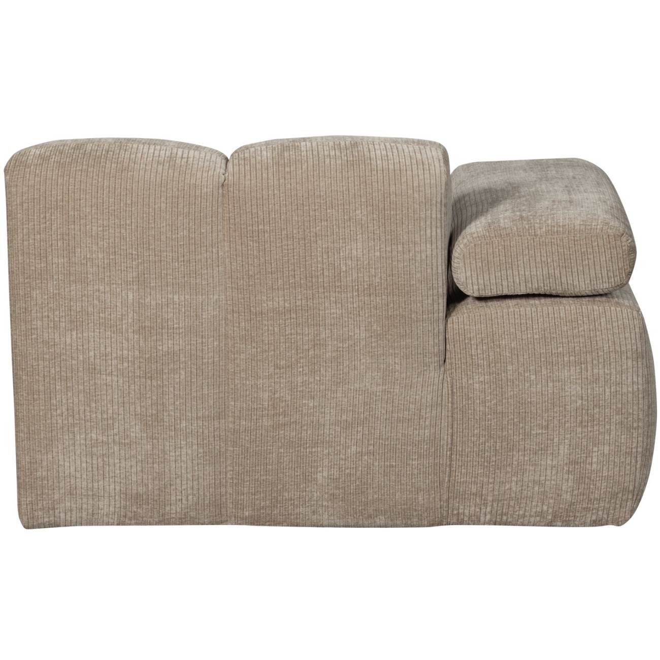 Modulsofa Mojo Flachcord Chaiselongue-Links, Sand