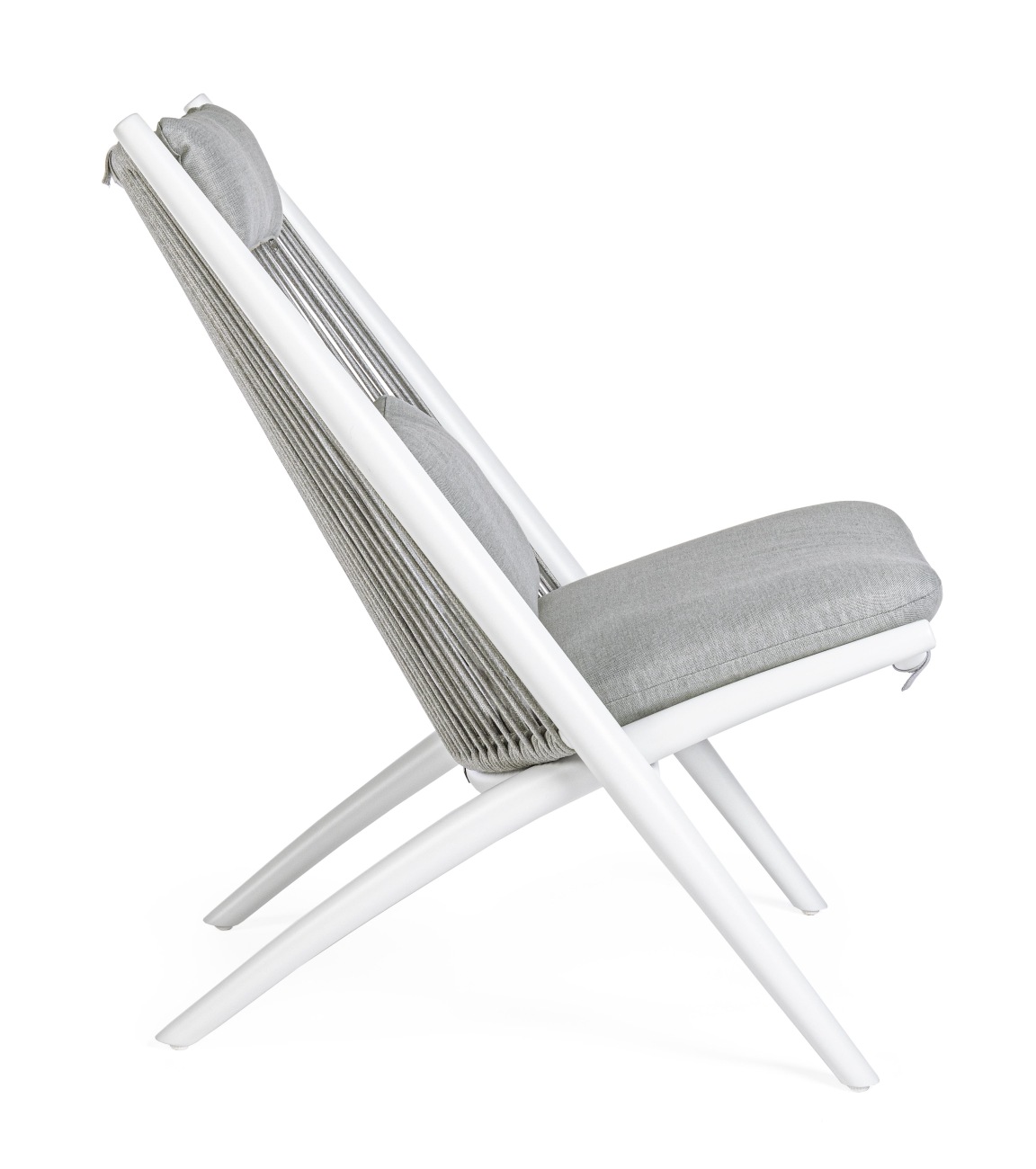 Gartensessel Aloha aus Aluminium, Weiß