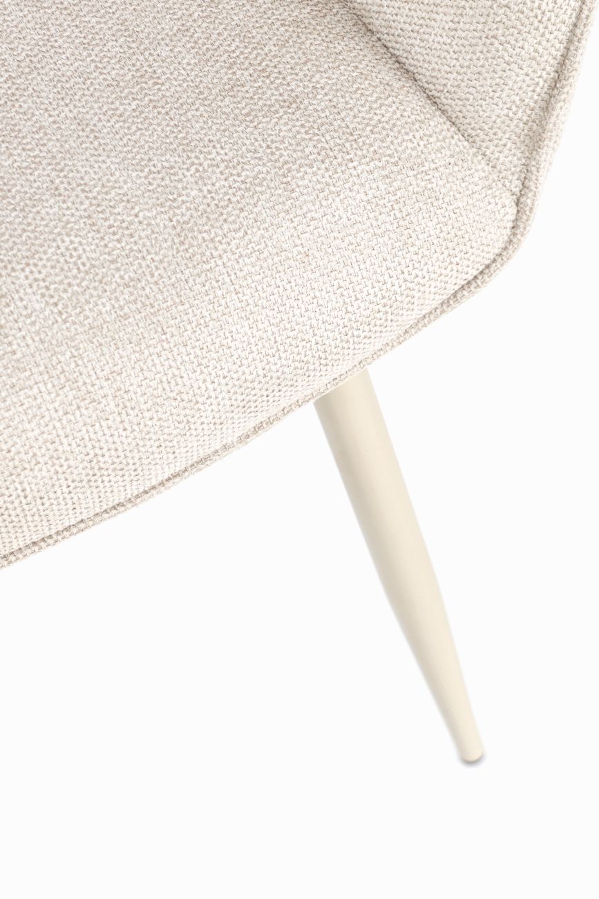 Esszimmerstuhl Cora 2er-Set mit Armlehne, Beige / Beige