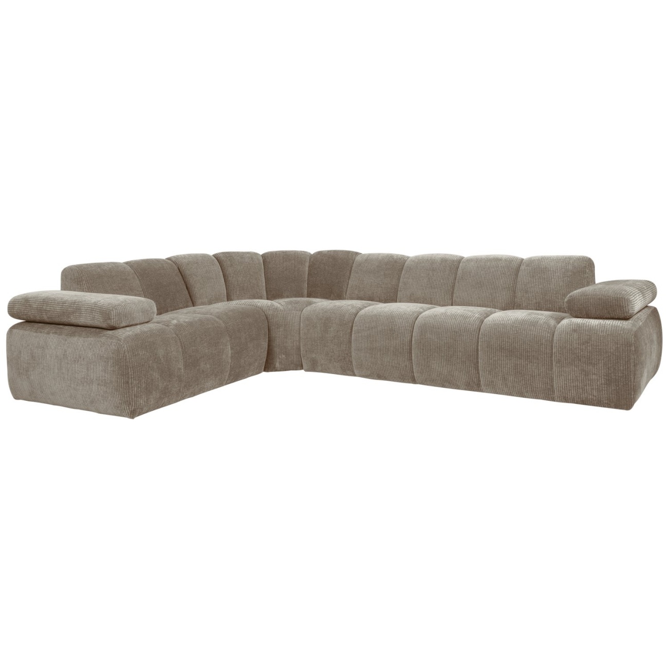 Ecksofa Mojo aus Flachcord Links, Sand Ecksofa Mojo aus Flachcord Links, Sand