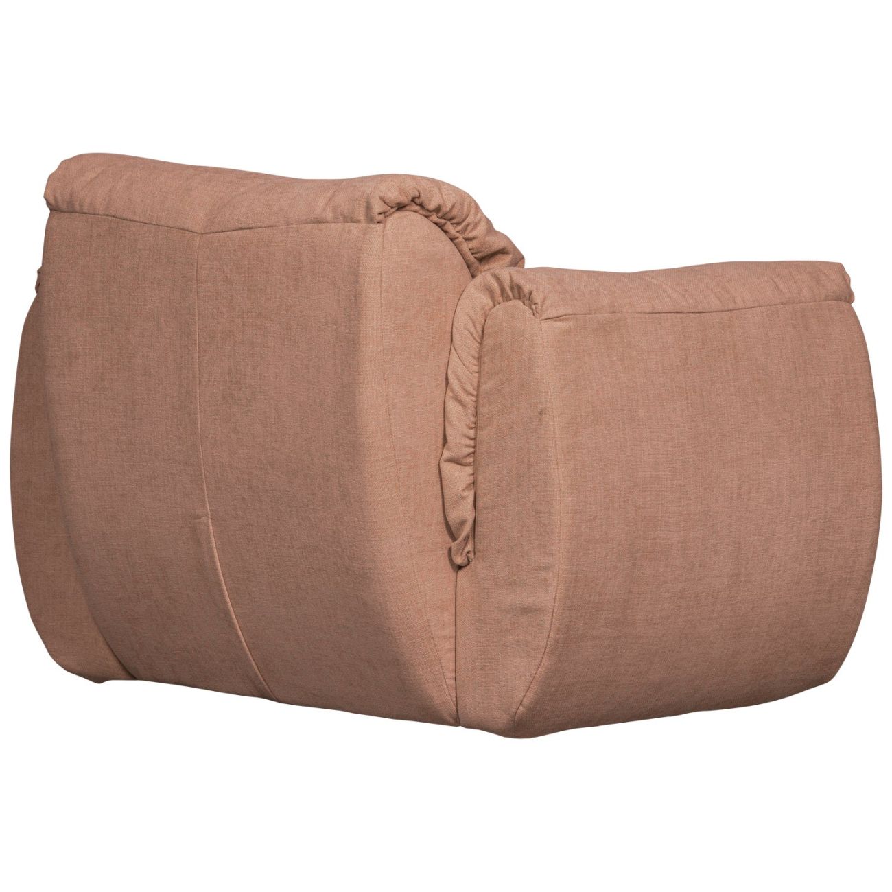 Drehsessel Baggy aus Chenille-Stoff, Altrosa