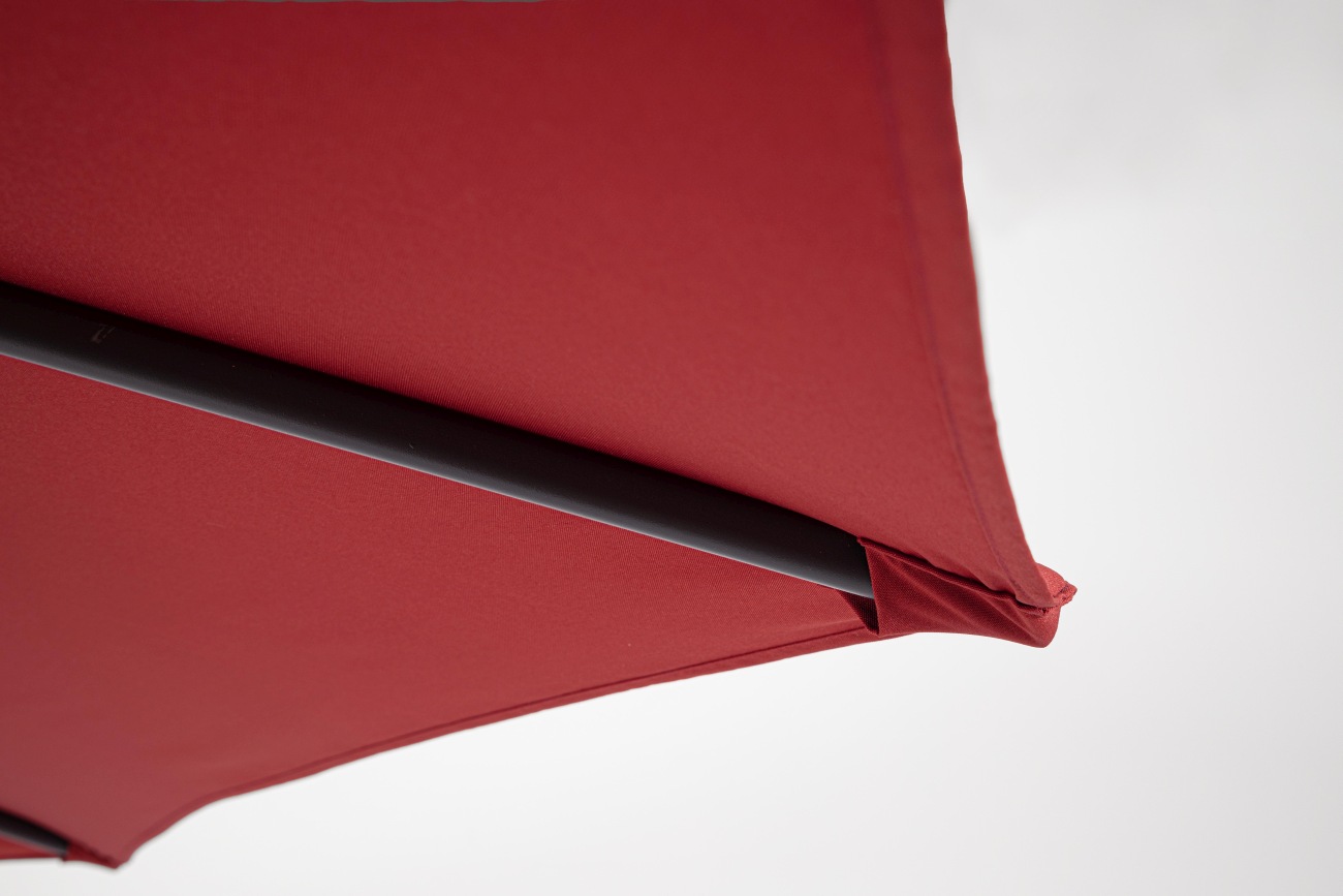 Sonnenschirm Kalife aus Metall Ø 300 cm, Burgunder