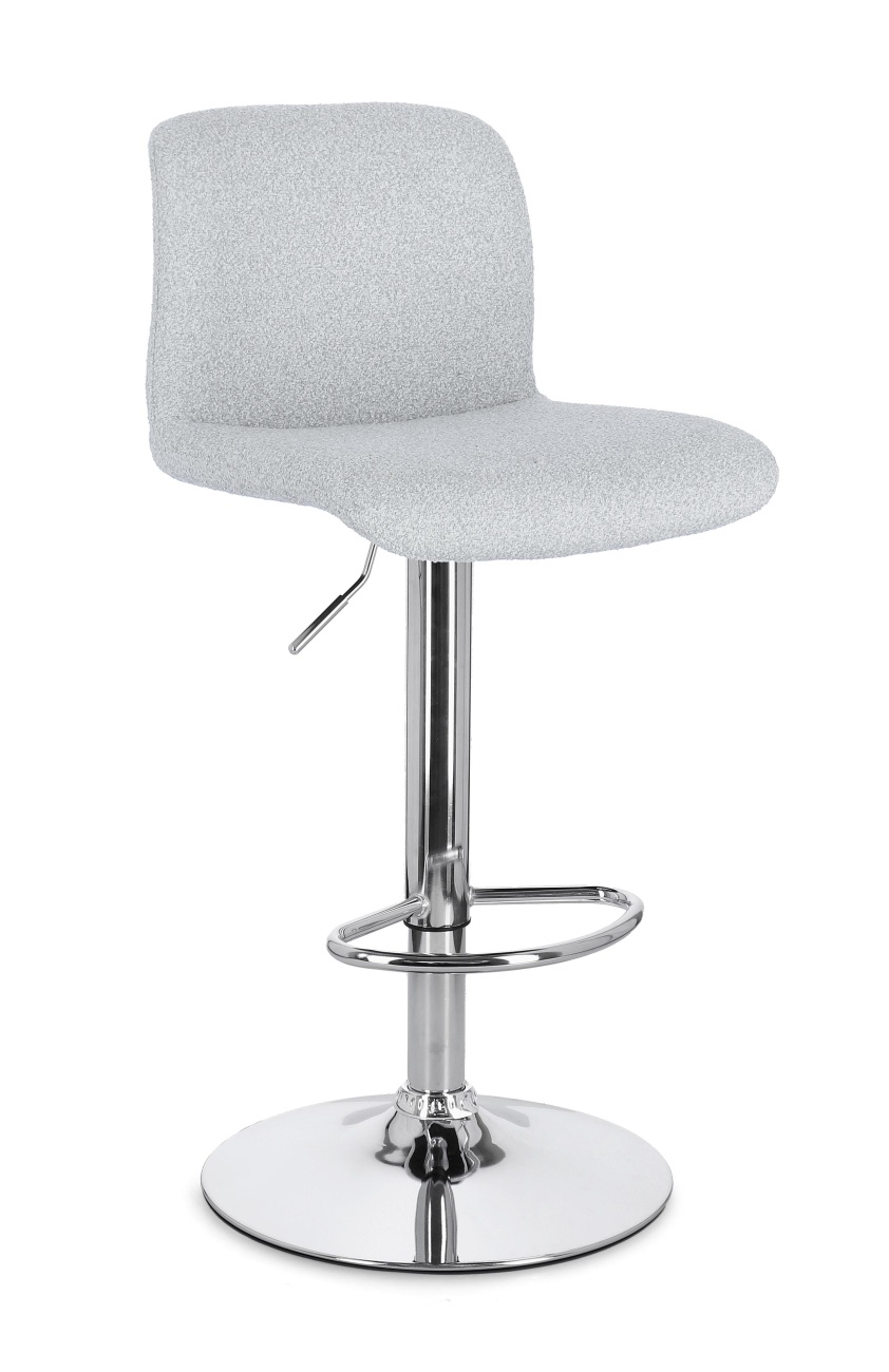 Barhocker Rafael 2er-Set, Chrome / Grau Barhocker Rafael 2er-Set, Chrome / Grau