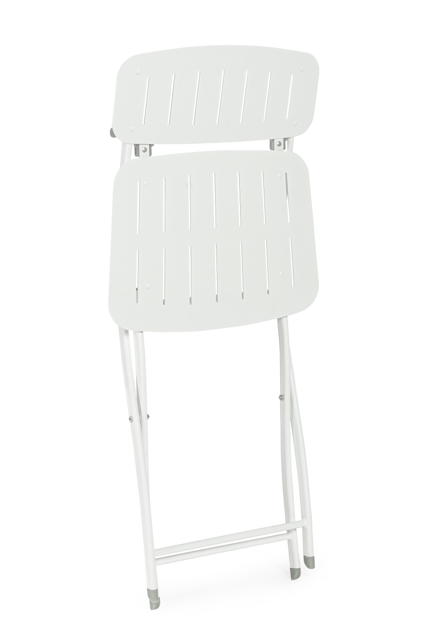 Gartenstuhl Yvonne aus Metall, Weiß