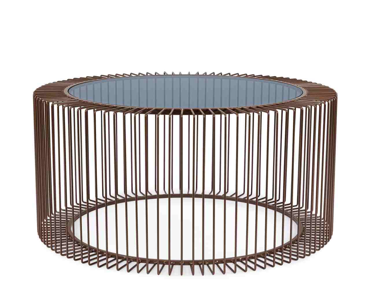 Couchtisch Kieran aus Metall Braun, Ø 80 cm