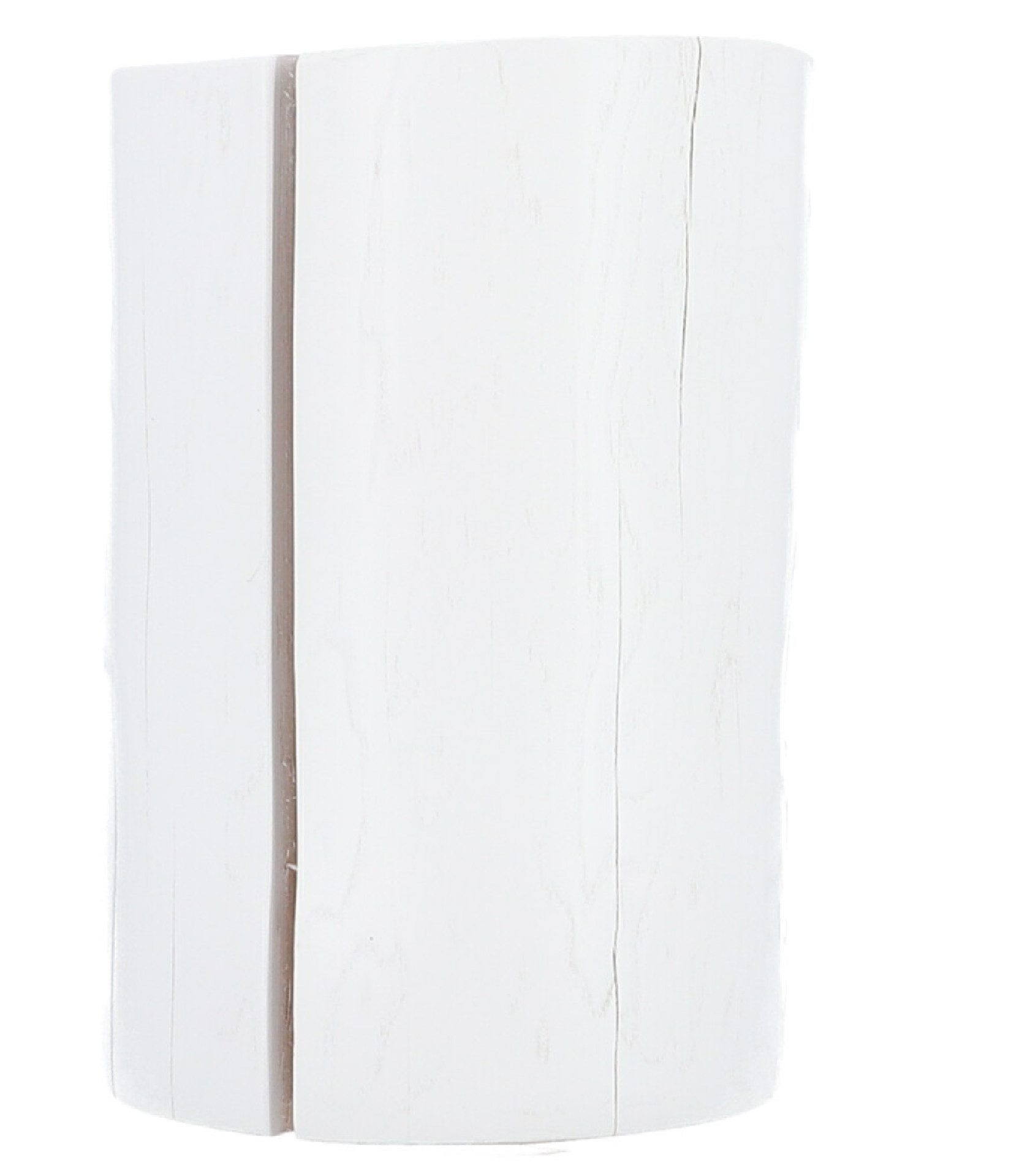 Jan Kurtz Beistelltisch Block rund Kernesche massiv weiss