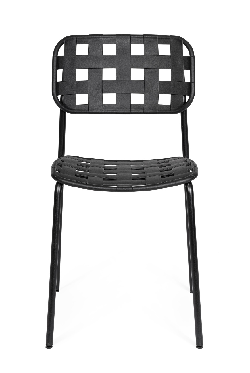 Gartenstuhl Clover aus Metall, Schwarz