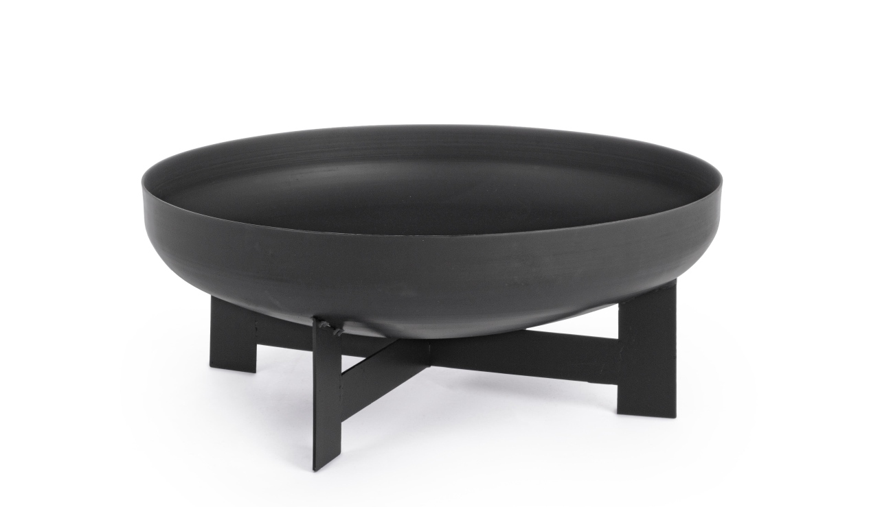 Feuerschale Caldo aus Hitzebeständigen Stahl Schwarz, Ø 50 cm