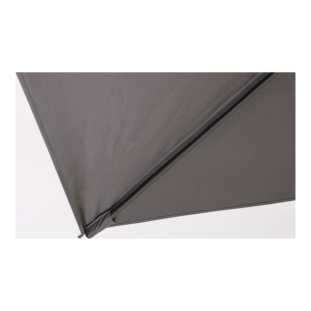 Ampelschirm Porto - Aluminium Anthrazit, Polyester-Stoff Dunkelgrau, 3x4 m