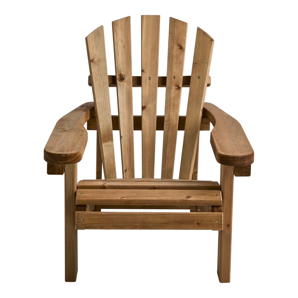 Gartensessel Gnarp von Brafab aus Kiefernholz, klassisch im Adirondack-Design, natur, mit Armlehnen