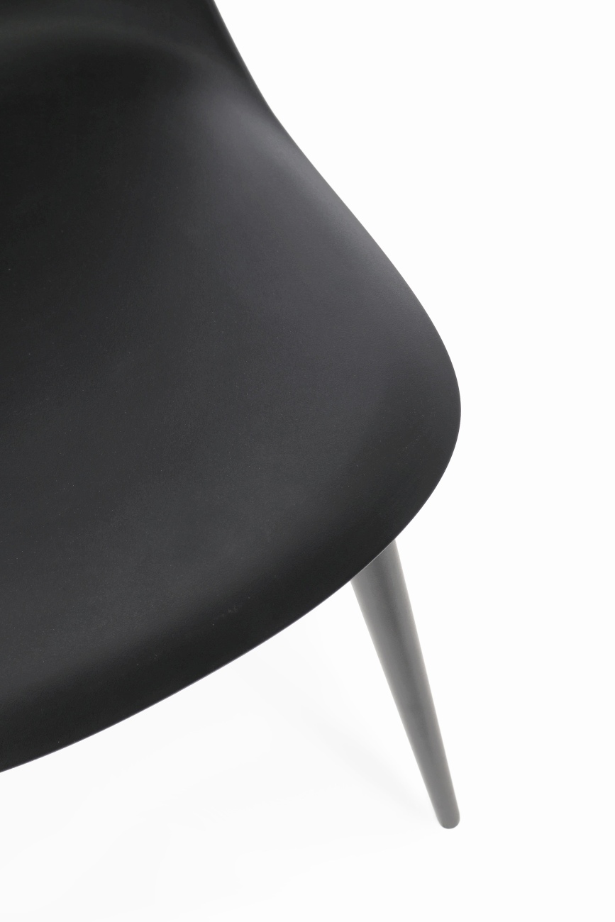Esszimmerstuhl Ella 4er-Set aus Kunststoff, Schwarz