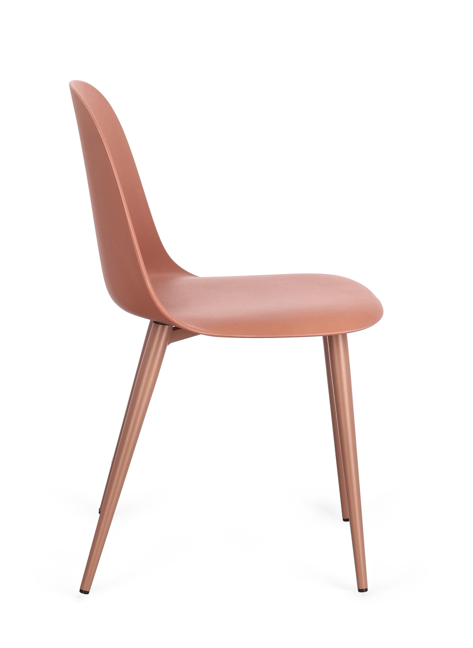 Esszimmerstuhl Ella 4er-Set aus Kunststoff, Rot