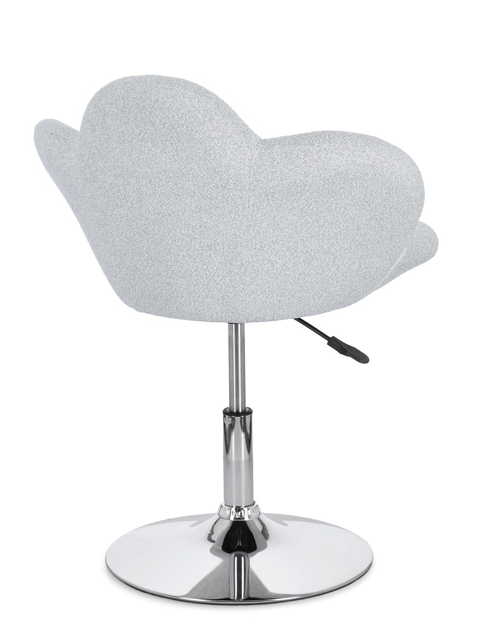 Esszimmerstuhl Fleur 2er-Set, Chrome / Hellgrau