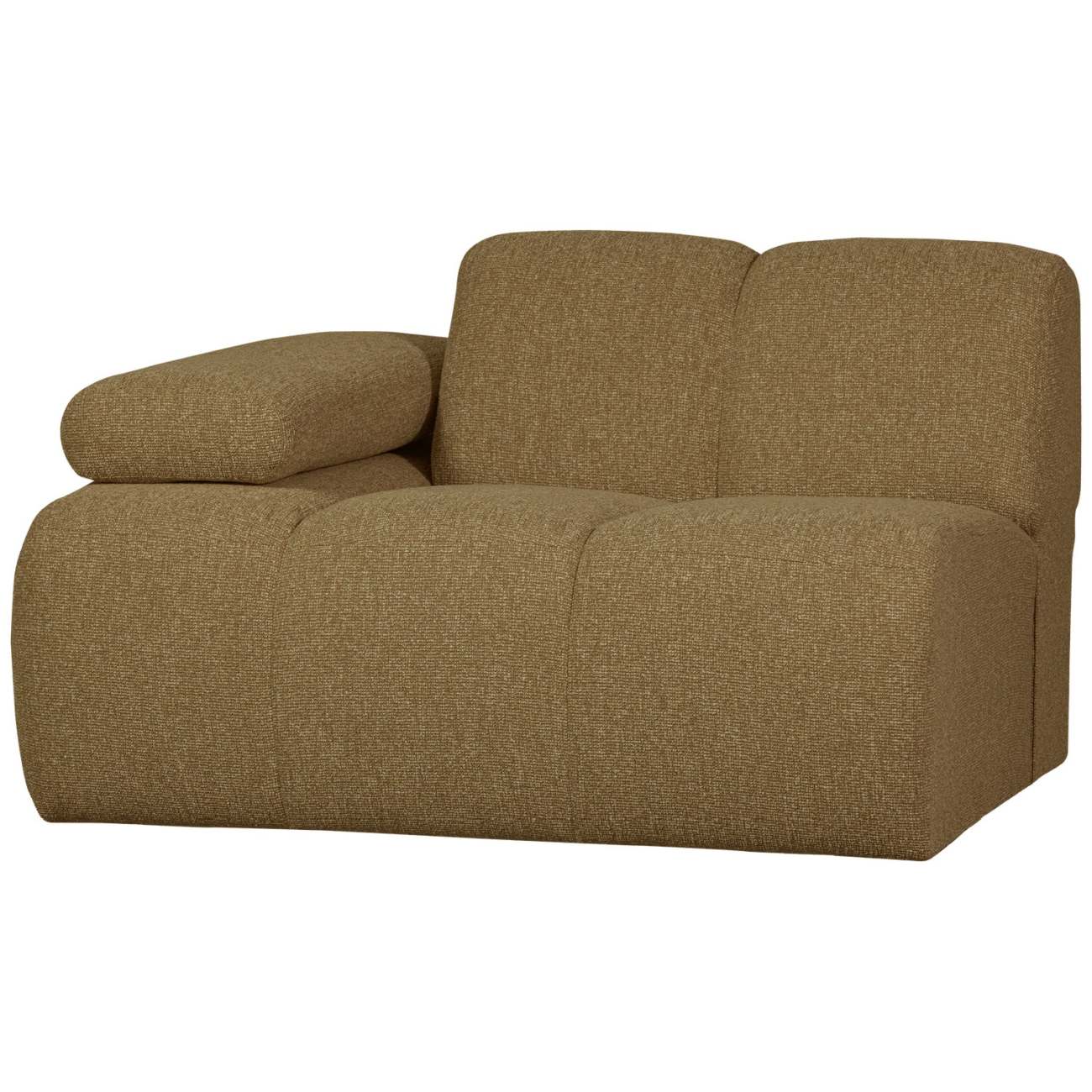 Modulsofa Mojo Boucle 1er Arm-Links, Gelb/Braun Modulsofa Mojo Boucle 1er Arm-Links, Gelb/Braun