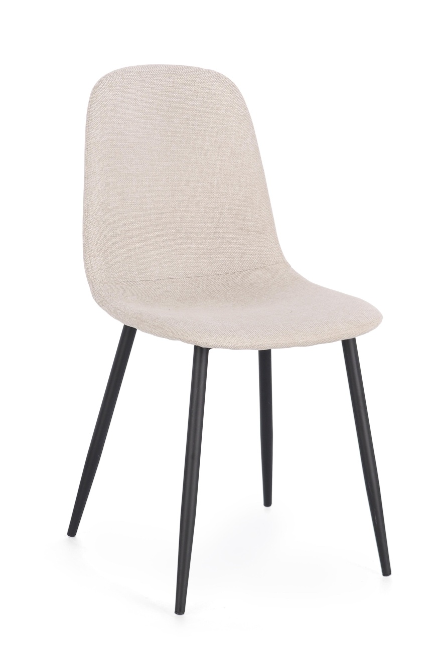 Esszimmerstuhl Irelia 4er-Set aus Stoff, Beige/Schwarz