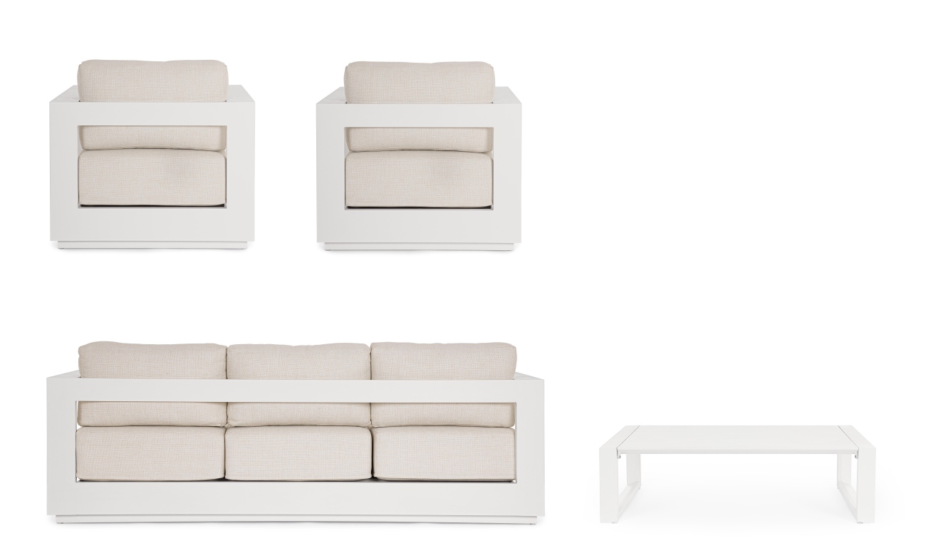 Garten-Set Moses 4er Gruppe, Weiß