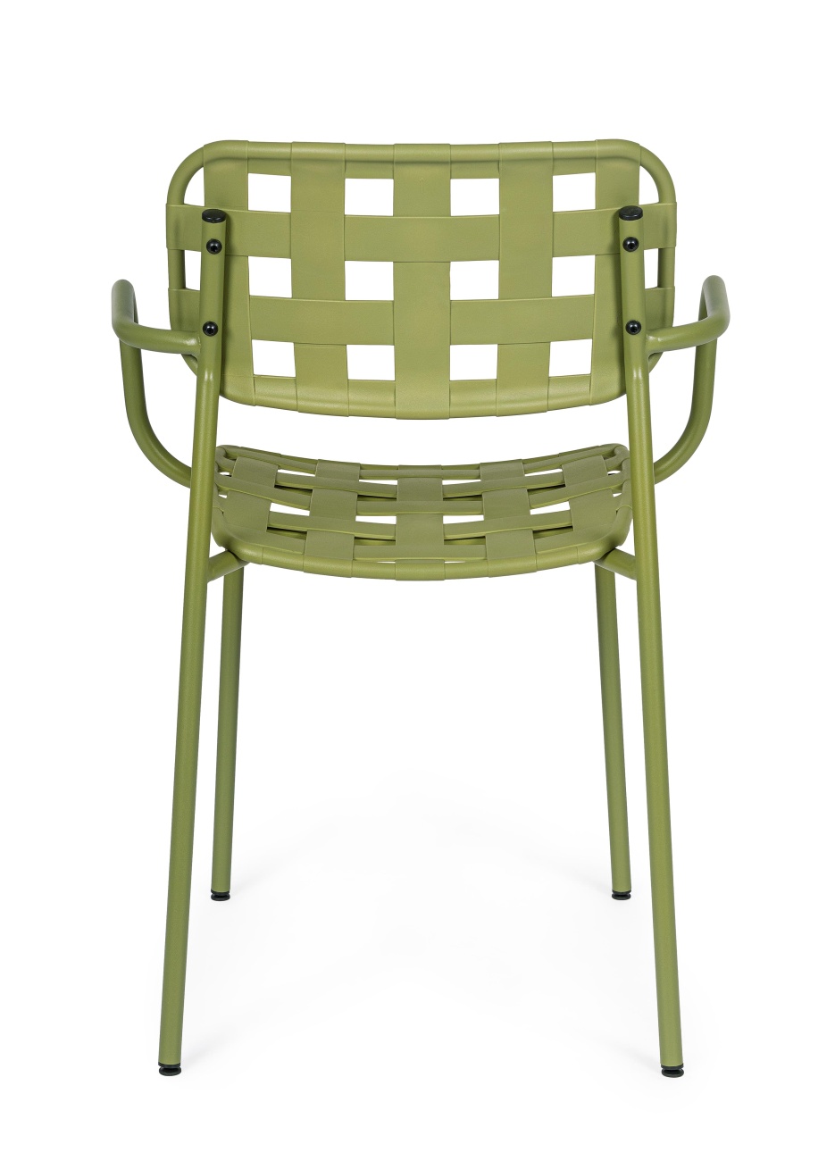 Gartenstuhl Clover mit Armlehne, Grün