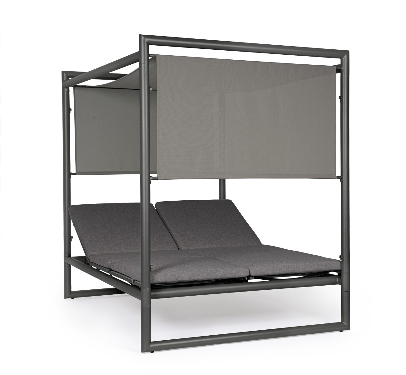 Gartendaybed Konnor aus Aluminium, Anthrazit
