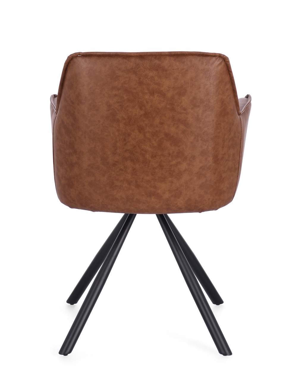 Esszimmerstuhl Breval 2er-Set aus Kunstleder, Hellbraun