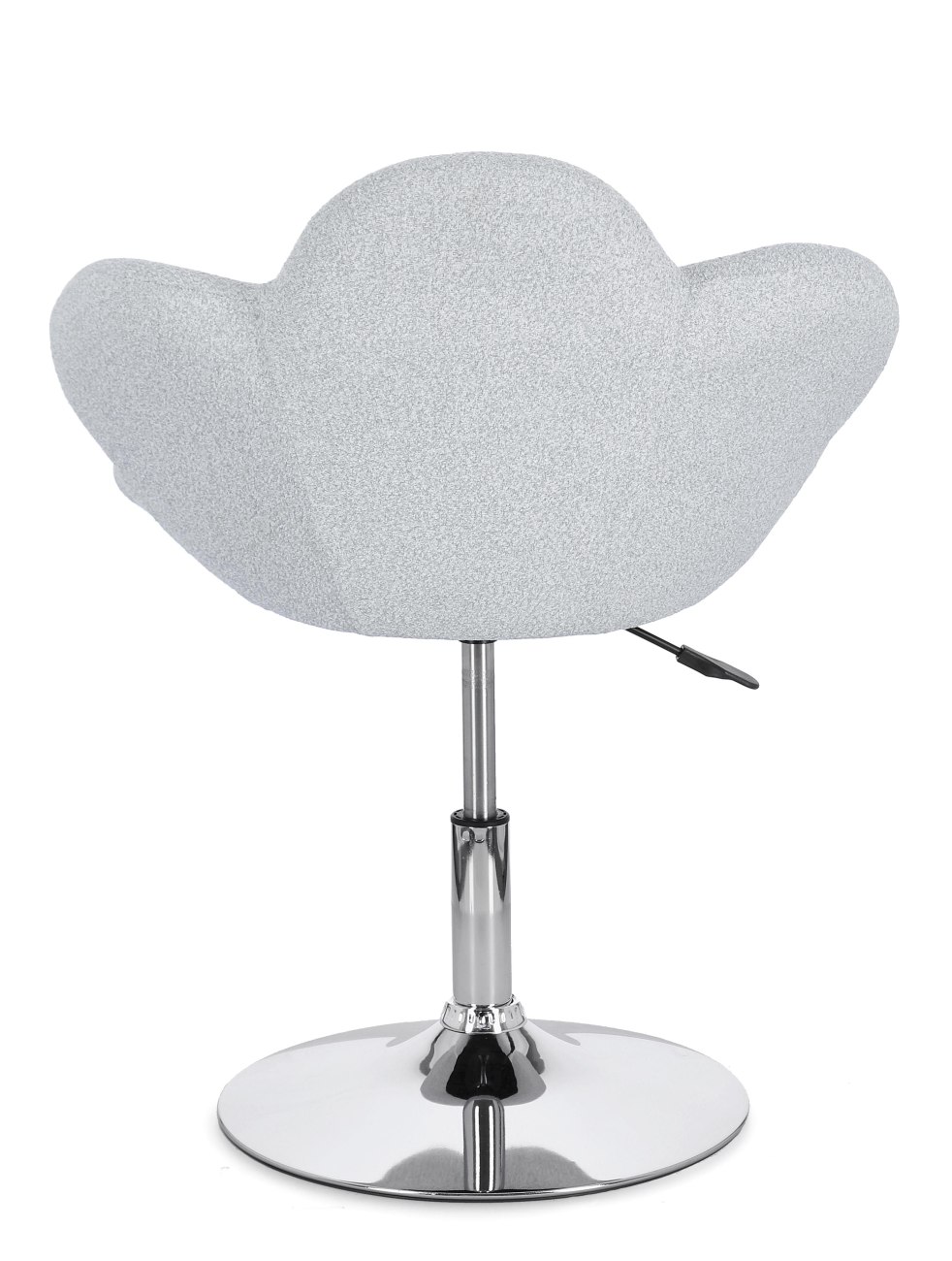 Esszimmerstuhl Fleur 2er-Set, Chrome / Hellgrau