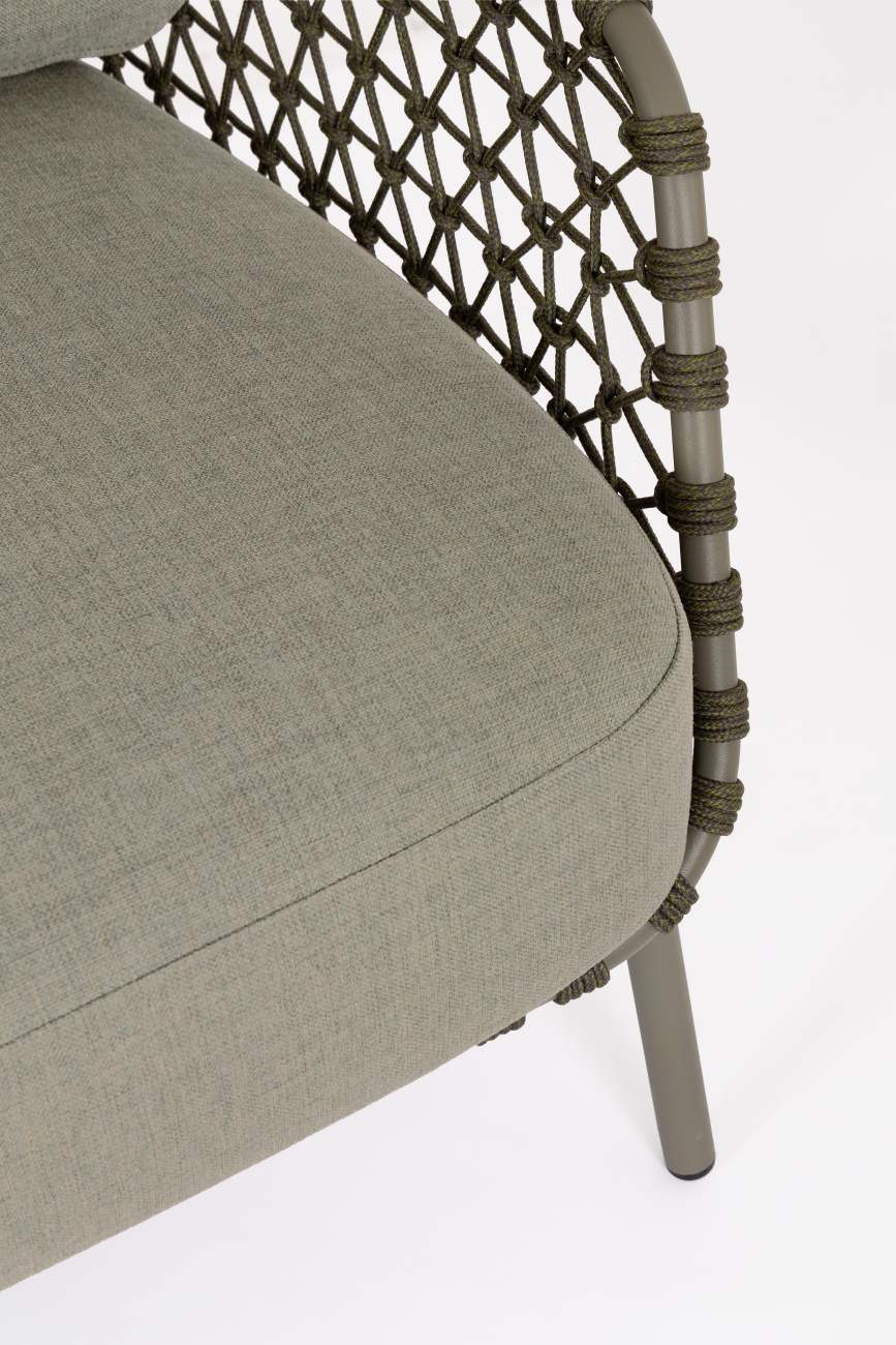 Gartensessel Ivissa aus Metall, Grün