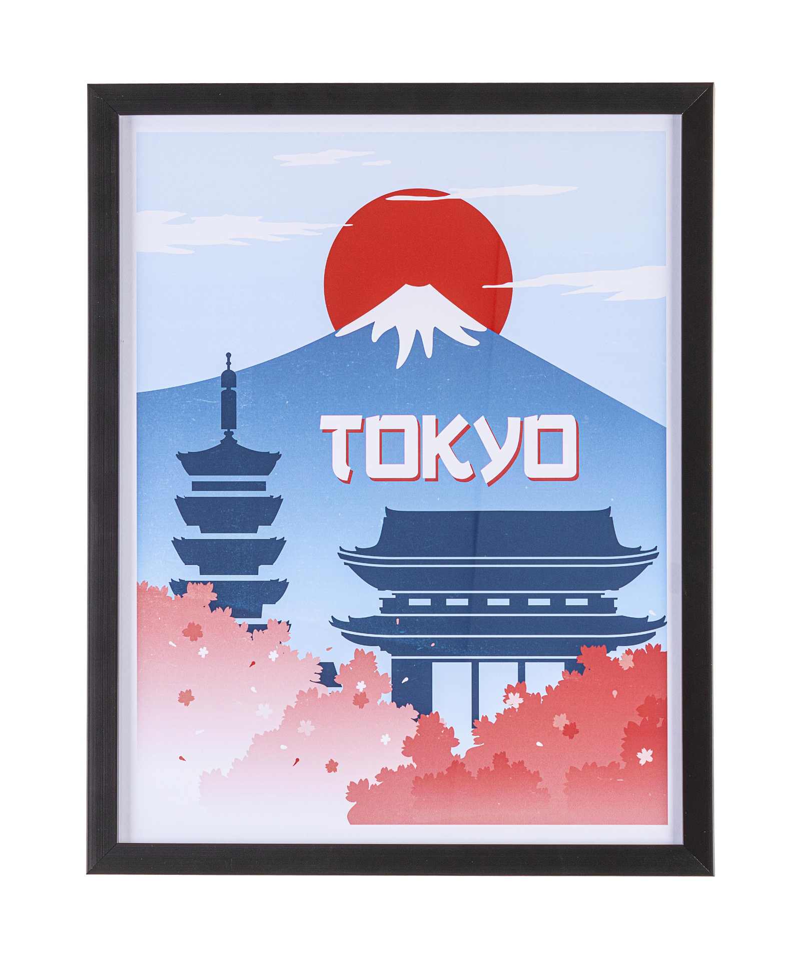 Das Bild Tokyo überzeugt mit ihrem klassischen Design. Das Bild verfügt über einen Druck auf Papier. Das Gestell ist aus MDF und der Rahmen aus Kunststoff. Die Maße sind 40x50 cm.