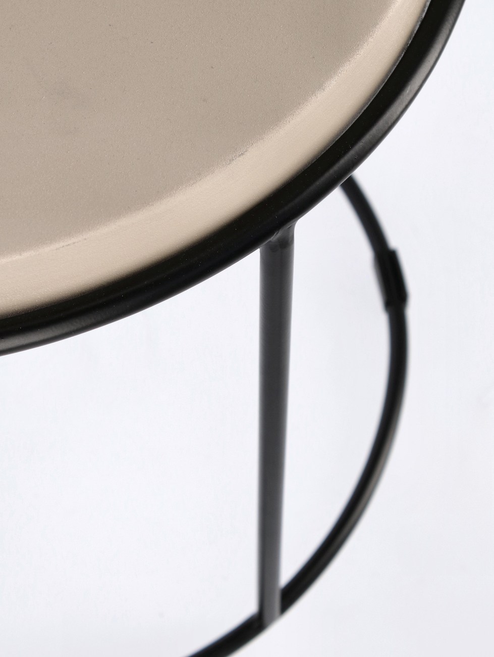 Beistelltisch Ketaki 2er-Set aus Metall, Beige/Hellbraun