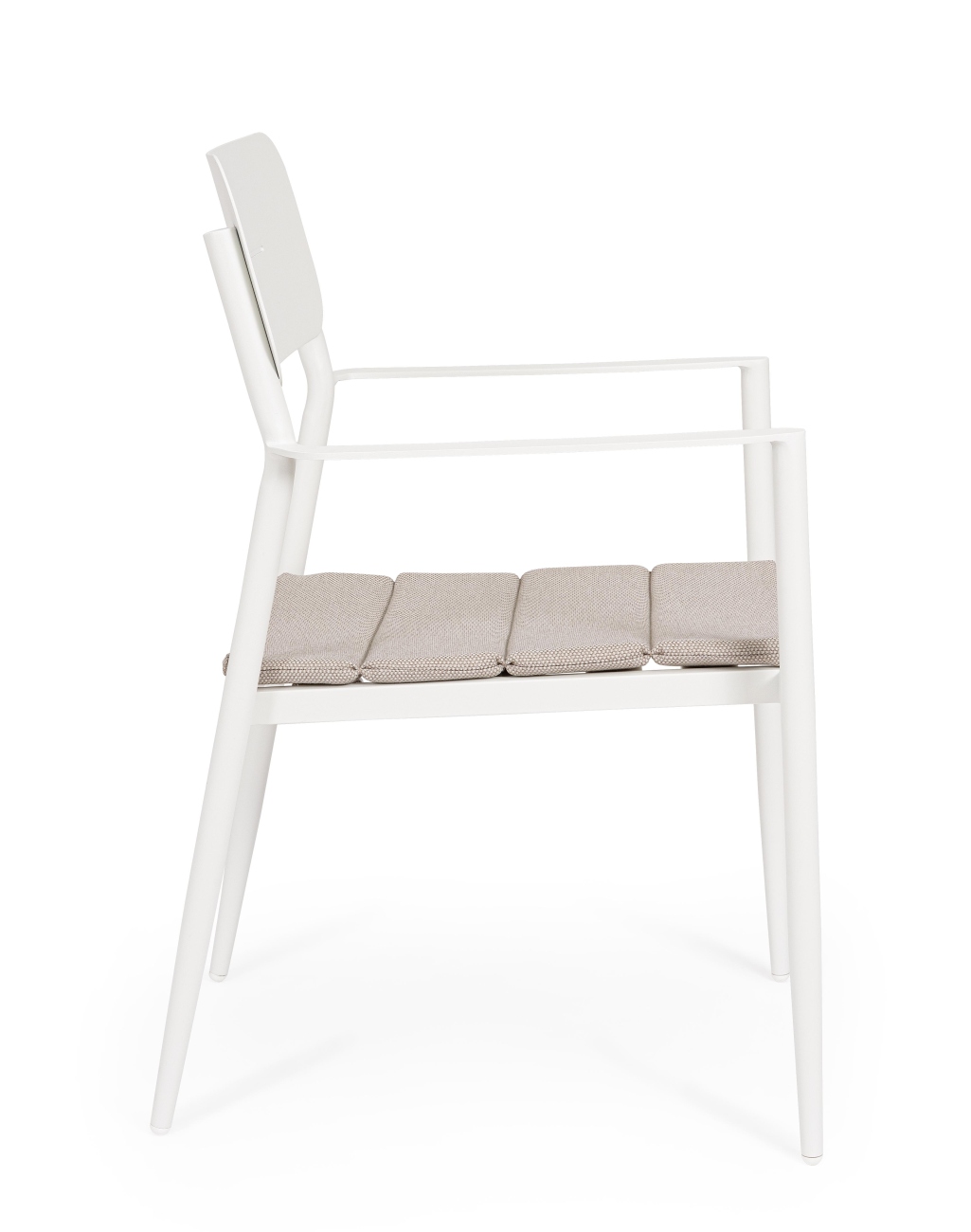 Gartenstuhl Nebula aus Aluminium, Weiß