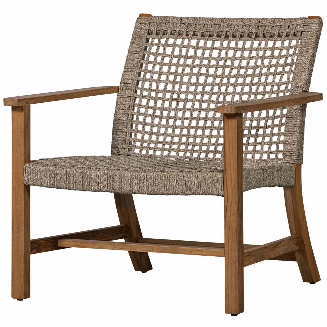 Der Gartensessel Copper überzeugt mit seinem modernen Design. Gefertigt wurde er aus Geflecht, welches einen natürlichen Farbton besitzt. Das Gestell ist aus Teakholz und hat eine natürliche Farbe. Der Sessel besitzt eine Sitzhöhe von 38 cm.