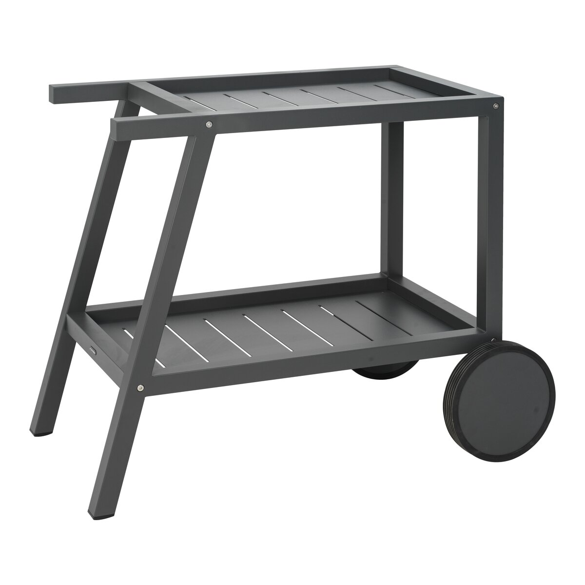 Garten-Servierwagen Samvaro, Anthrazit - aus Aluminium, mit Rollen