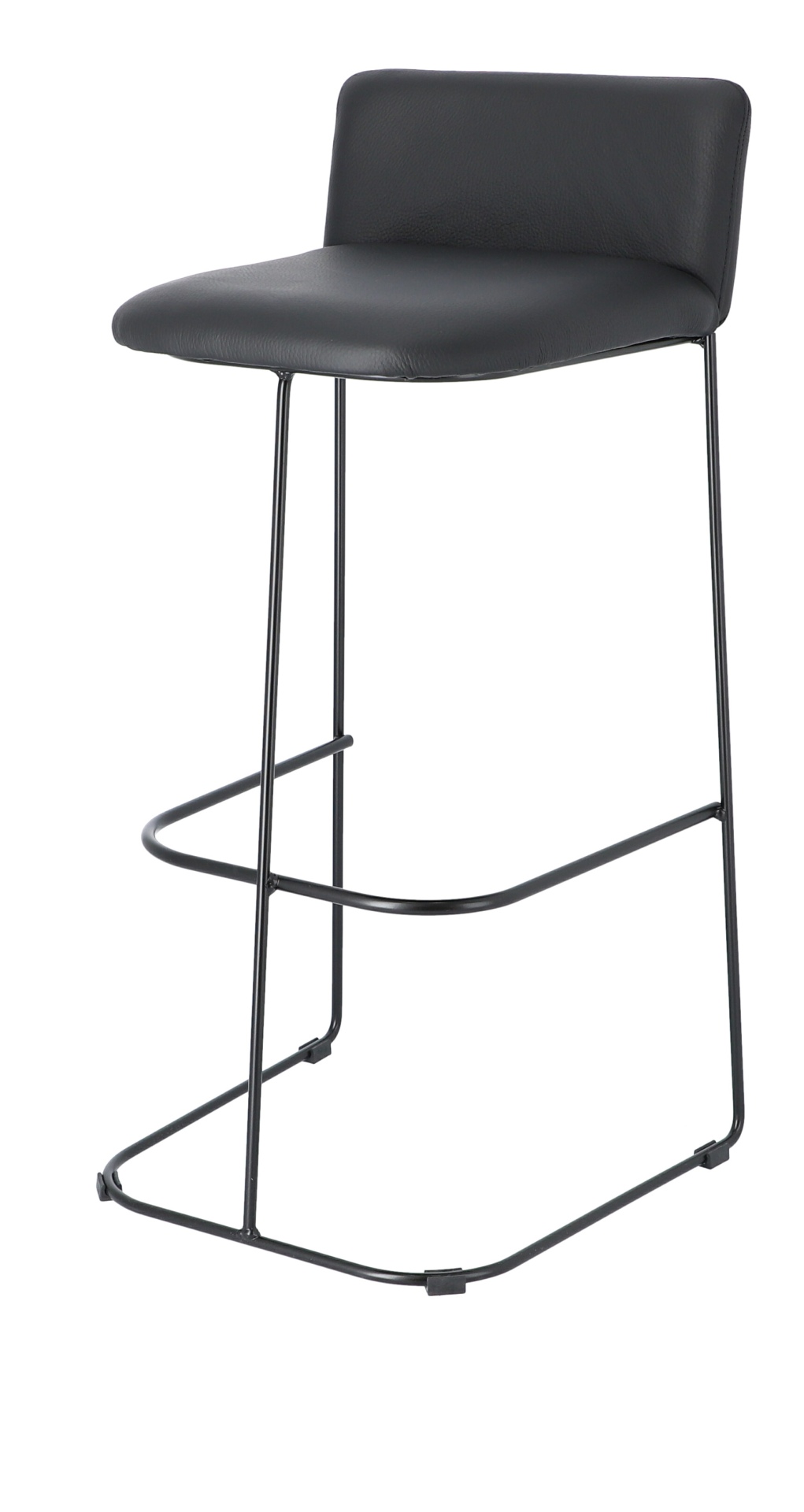 Barhocker Ragno aus Leder, Schwarz Barhocker Ragno aus Leder, Schwarz