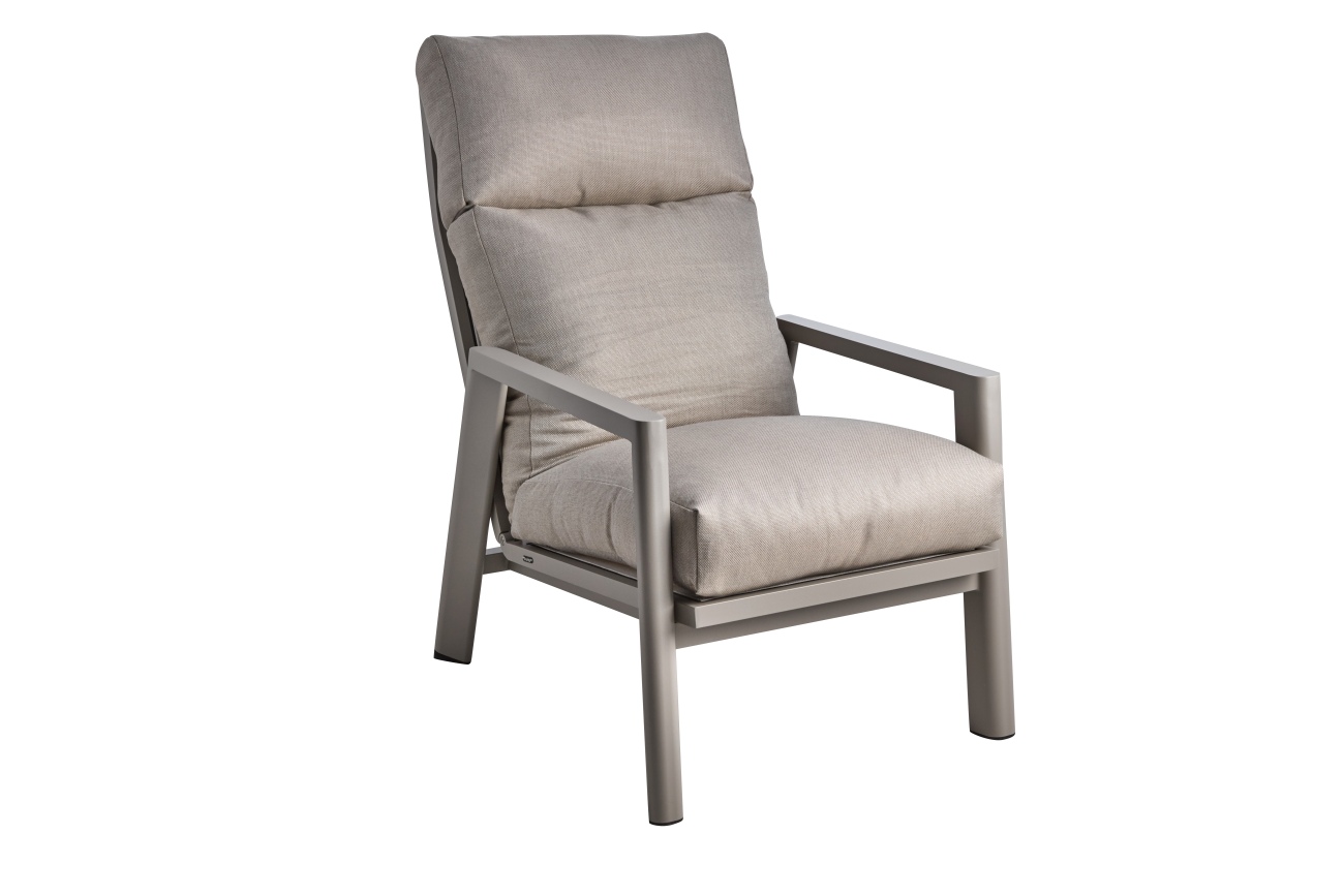 Gartensessel Slide mit verstellbarer Rückenlehne, Taupe / Beige Gartensessel Slide mit verstellbarer Rückenlehne, Taupe / Beige