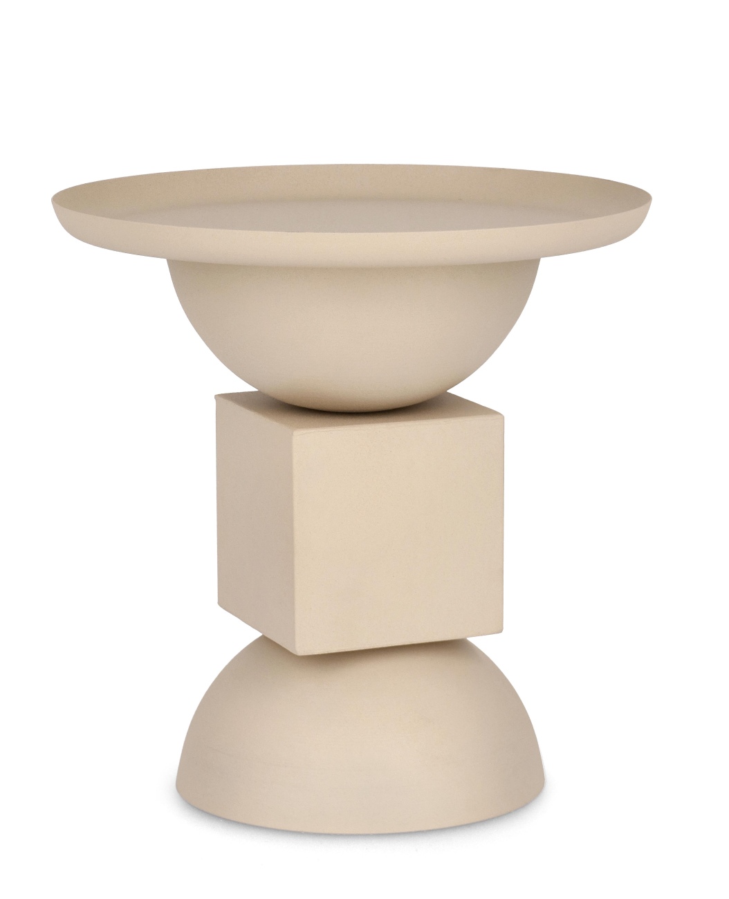 Beistelltisch Alka aus Metall, Beige