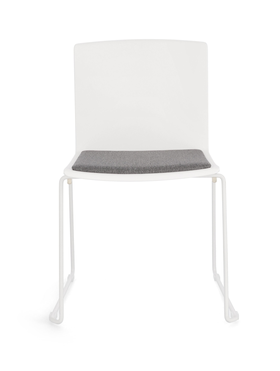 Esszimmerstuhl Giulia 4er-Set aus Metall, Weiß/Weiß